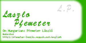 laszlo pfemeter business card